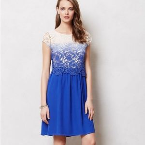 Anthropologie Blue ombré dress - S